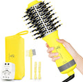 Auto Dual Voltage Hair Dryer Brush - Compact Travel Styler