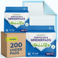 Chucks Pads Disposable 200-Pack Underpads 23x36 in - Heavy Duty