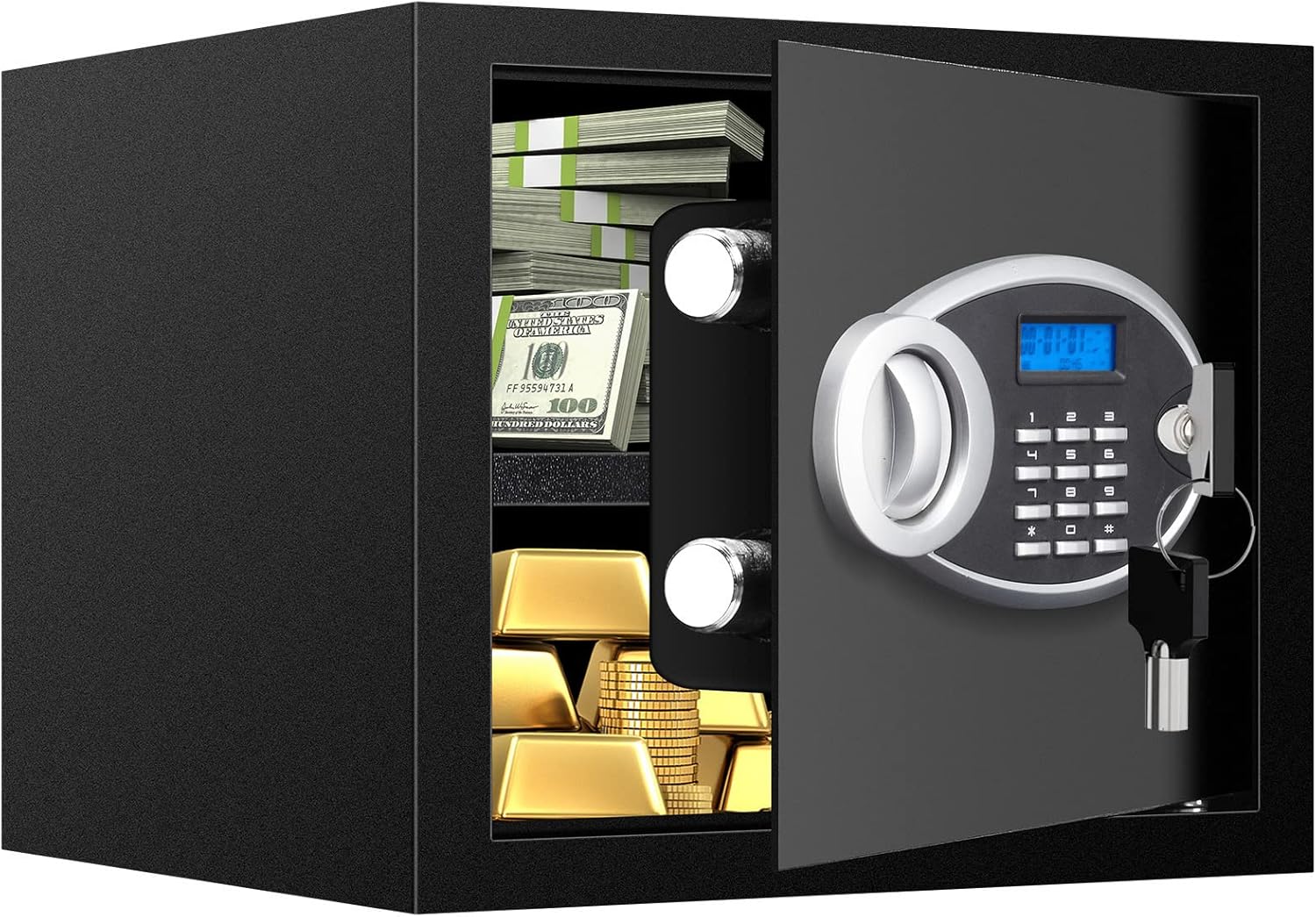 1.2 Cuft Fireproof Waterproof Safe Box for Home Security