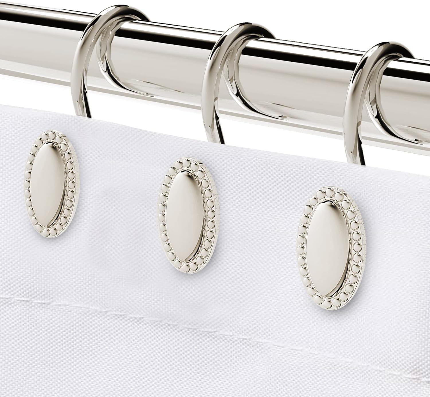 Rust-Proof Nickel Shower Hooks by iToplin