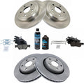 TRQ Front and Rear Brake Pad & Rotor Kit - Complete Brake Chemical Kit