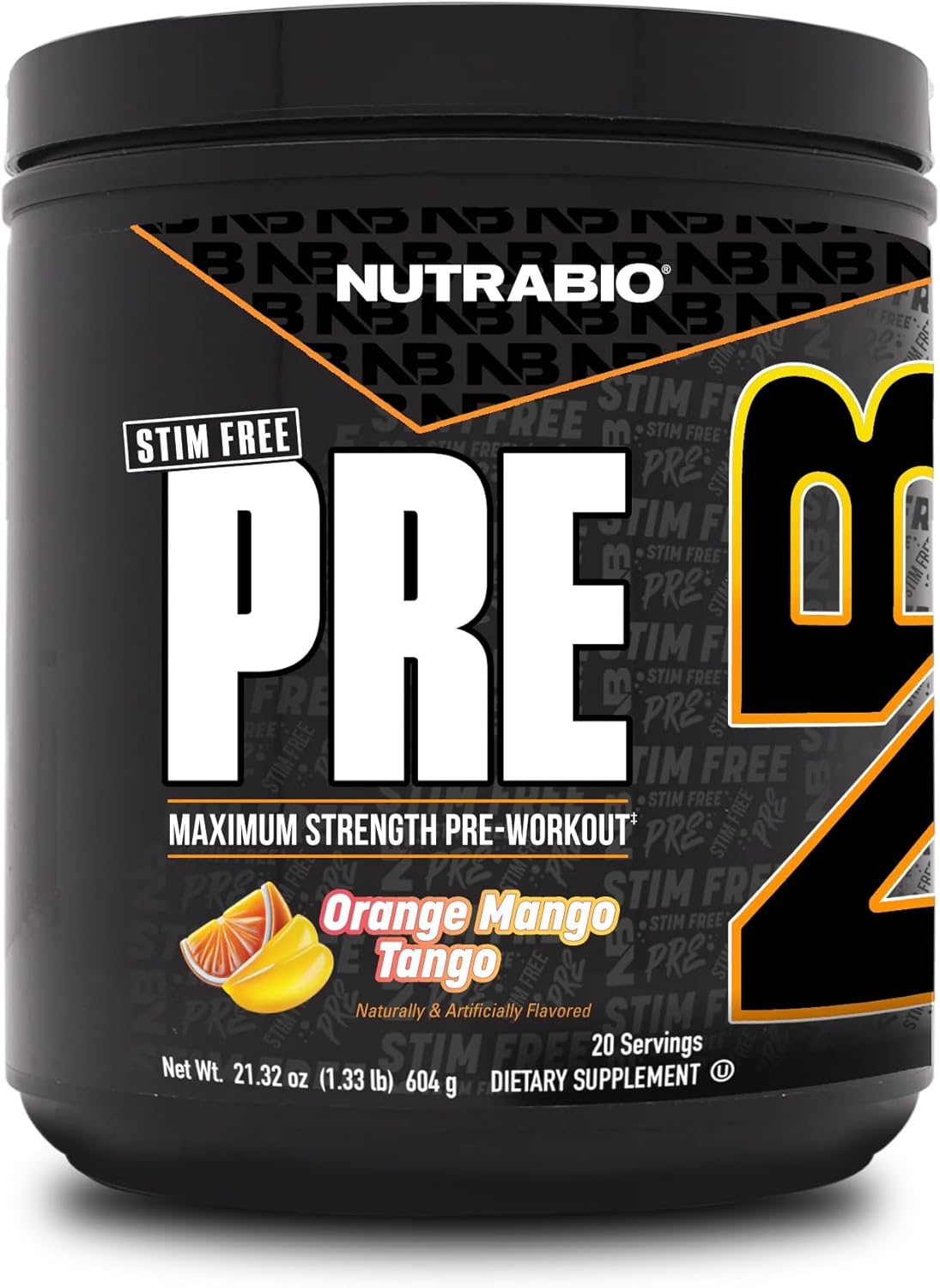 NutraBio STIM-Free PRE Workout for Men | Laser Focus & Pumps