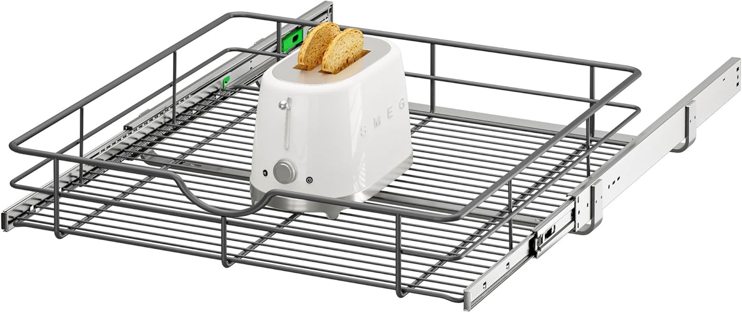 Pull Out Shelves for Kitchen Cabinets - Soft Close Organizer