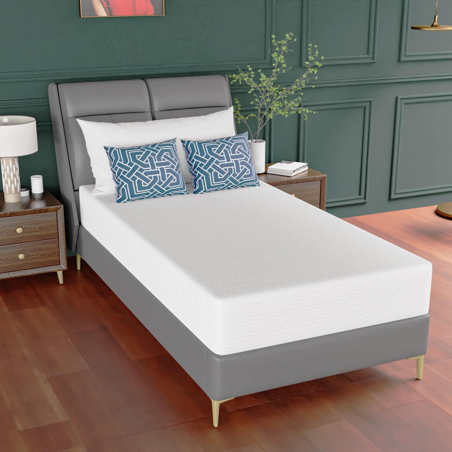 10 Inch Twin Green Tea Memory Foam Mattress for Ultimate Comfort