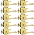 Gold Door Handles Interior Privacy Levers - Modern Brushed Finish