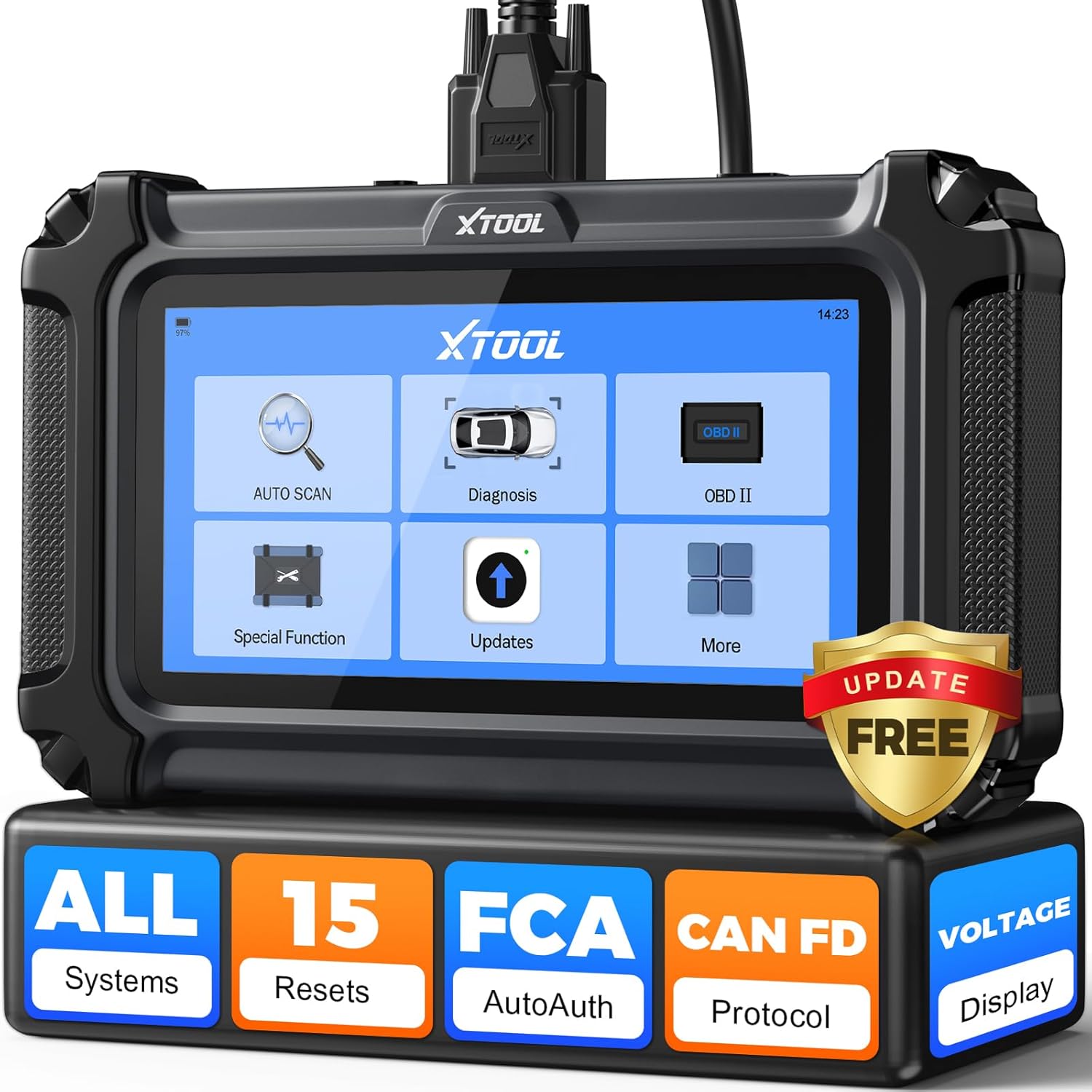 XTOOL D6 OBD2 Scanner: Full System Diagnostic Tool for Cars
