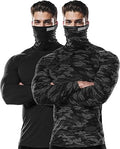 DRSKIN Men's MASK Turtleneck Compression Shirt - Lightweight Baselayer