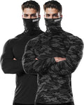 DRSKIN Men MASK Turtleneck Compression Long Sleeve Shirt - Performance