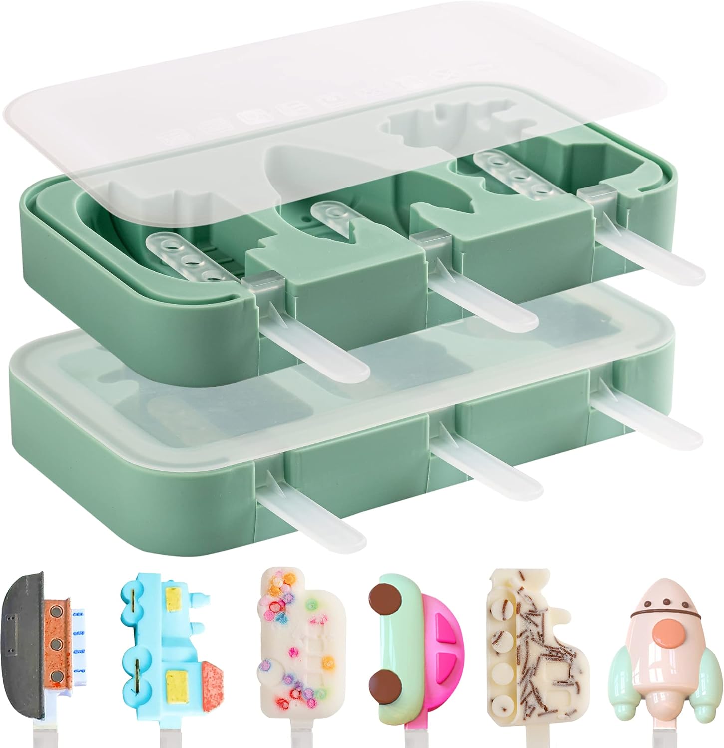 Non-Stick Silicone Popsicle Molds for Kids - Stackable & Reusable - Chicrinum