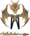 CRTEPST Dragon Costume for Kids - Wing Tail Mask Set