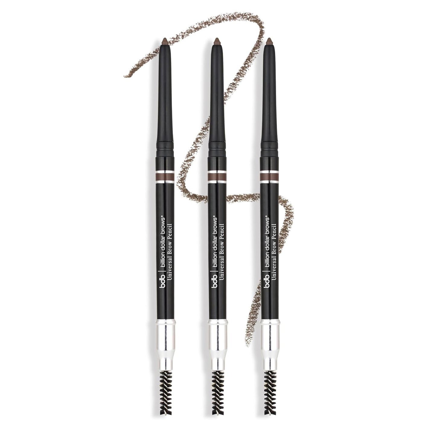 bdb Universal Eyebrow Pencil - Precision Tip & Spoolie 3-Pack