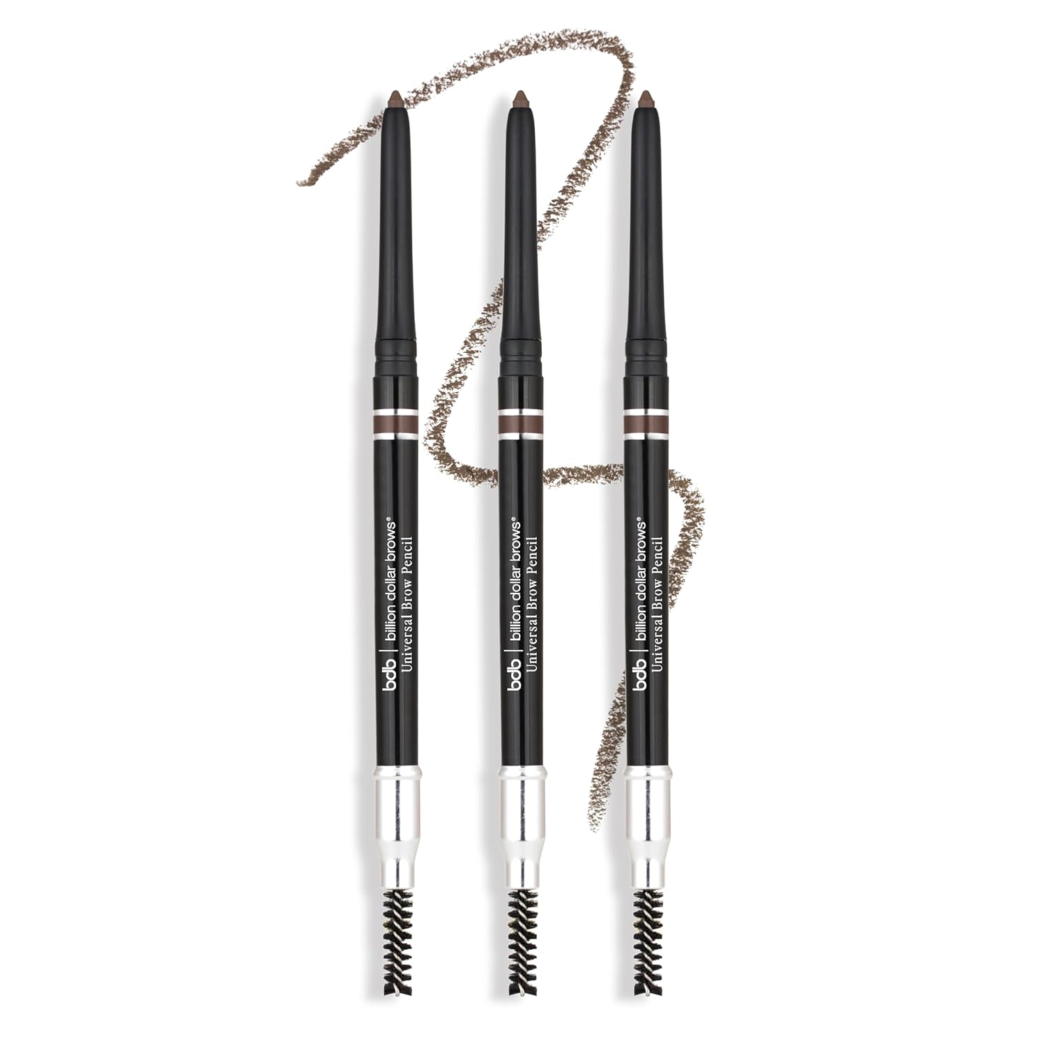 bdb Universal Eyebrow Pencil - Precision Tip & Spoolie 3-Pack