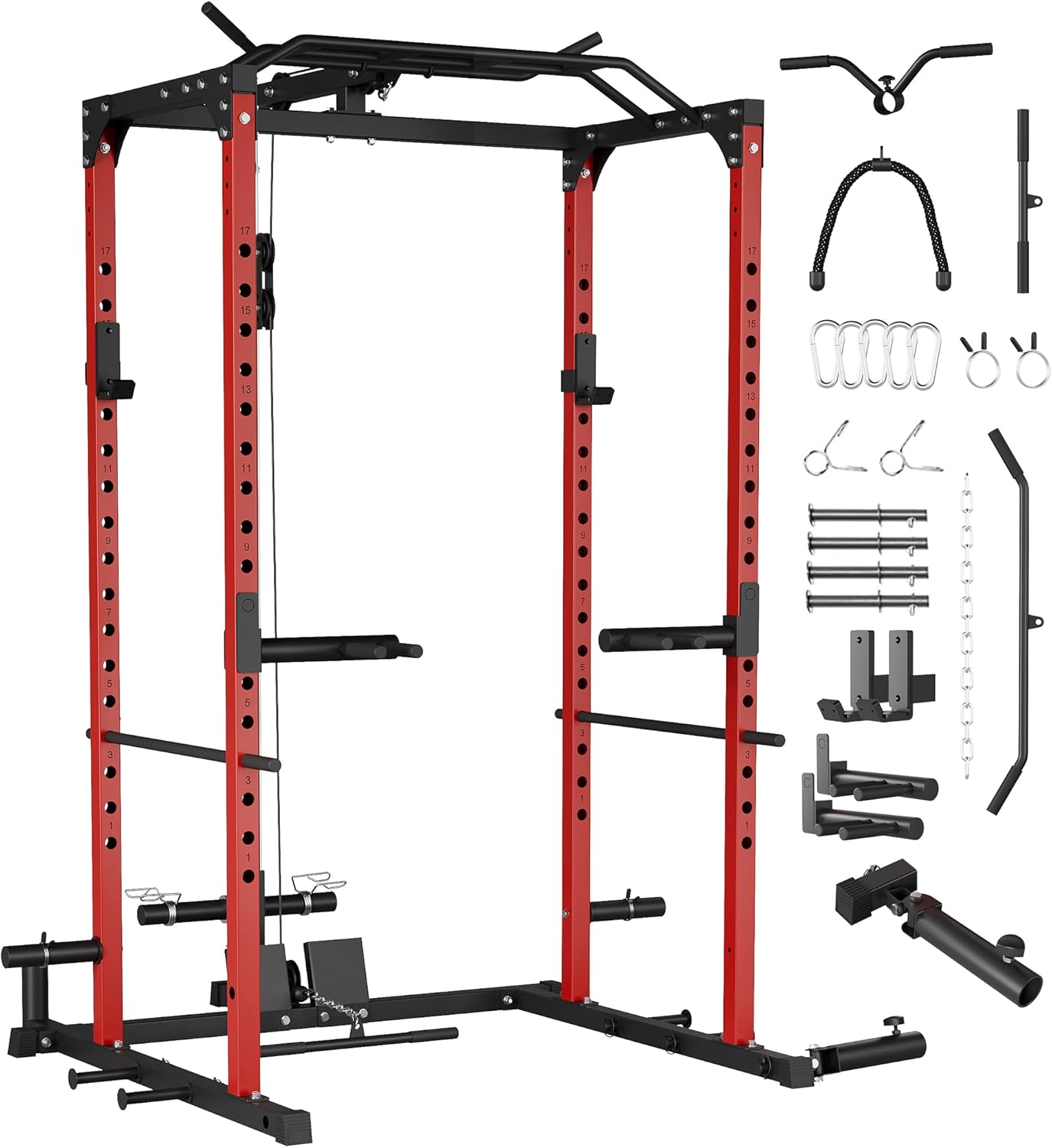 1200 Lbs Capacity Power Cage with Pulley System - Total Body Strength