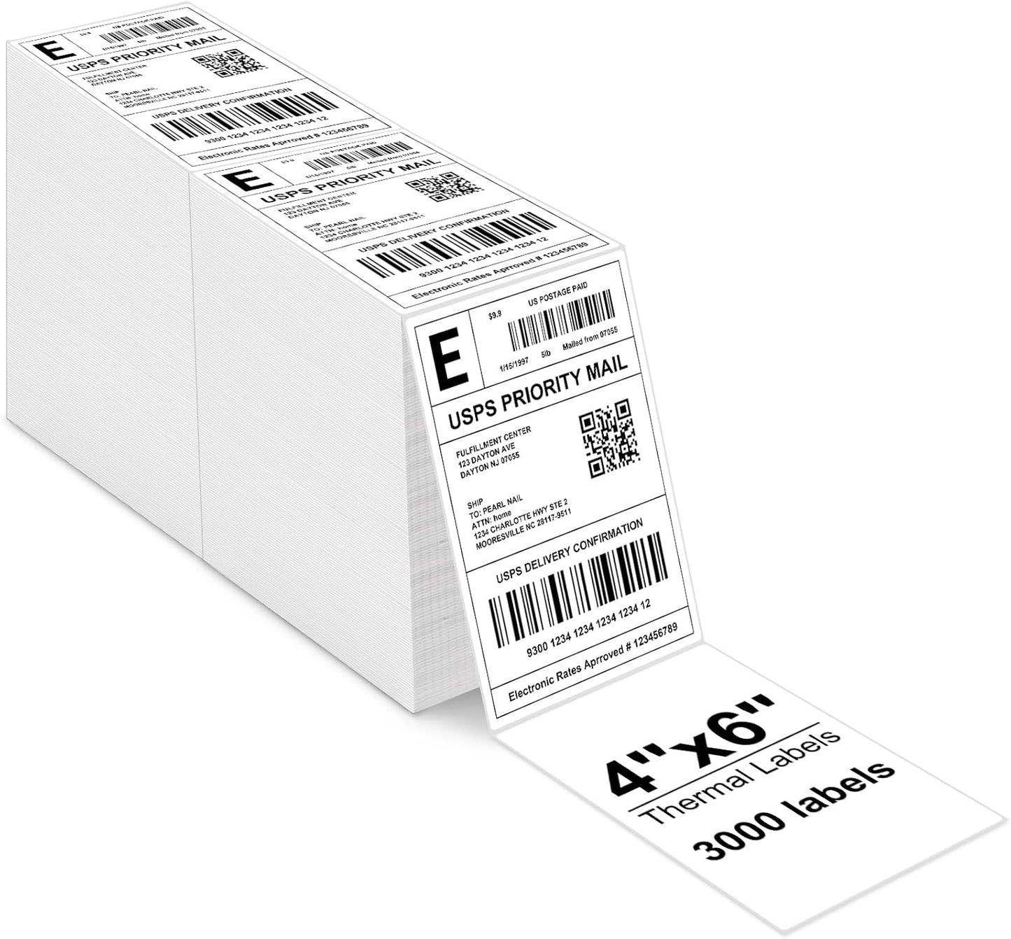 4x6 Direct Thermal Labels for Shipping | 3000 BPA-Free Labels