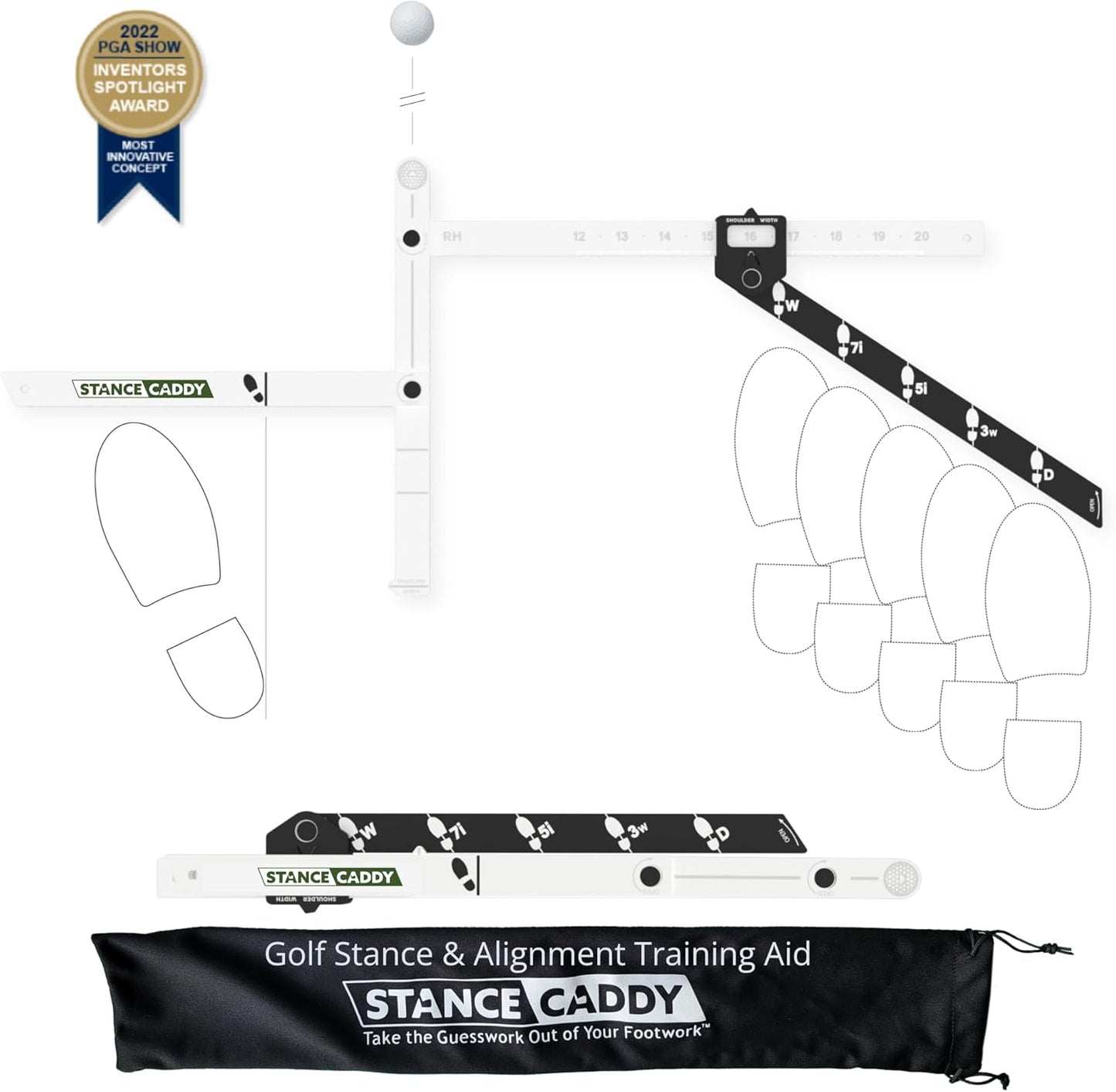 Golf Stance and Alignment Training Aid for Perfect Setup