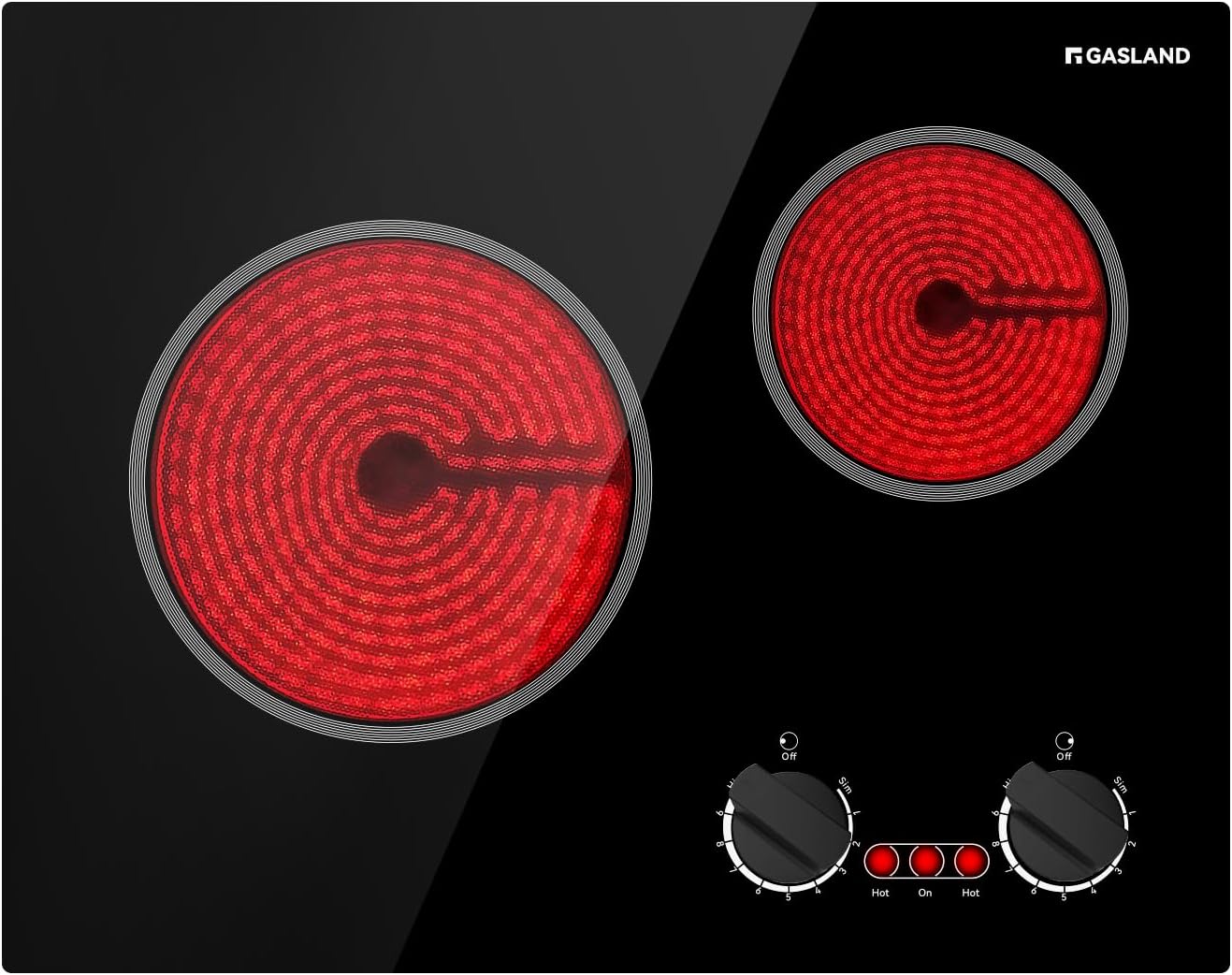 GASLAND 21 Inch Electric Cooktop with 2 Burners for Apartments