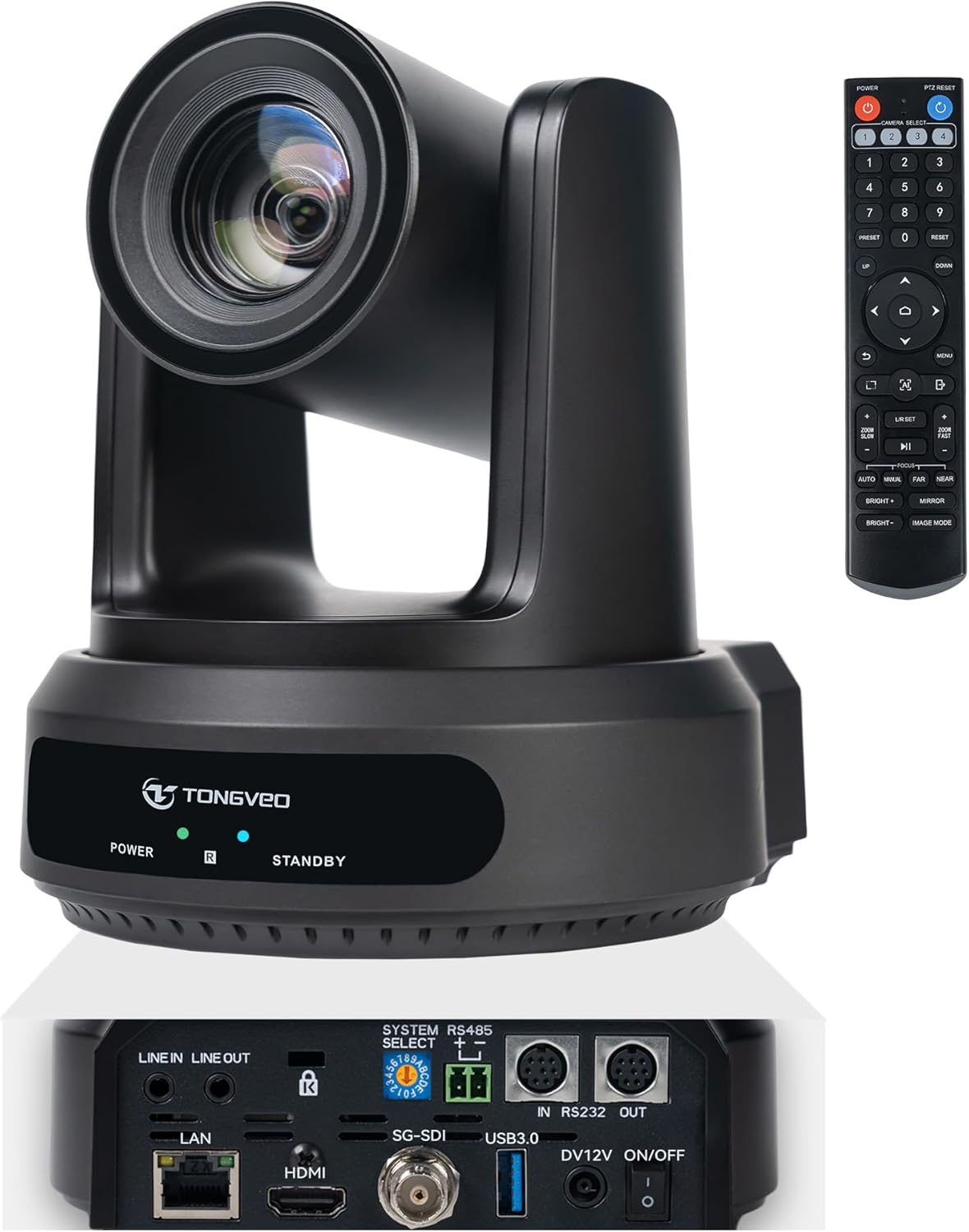 TONGVEO AI Auto-Tracking PTZ Camera for Live Streaming and More