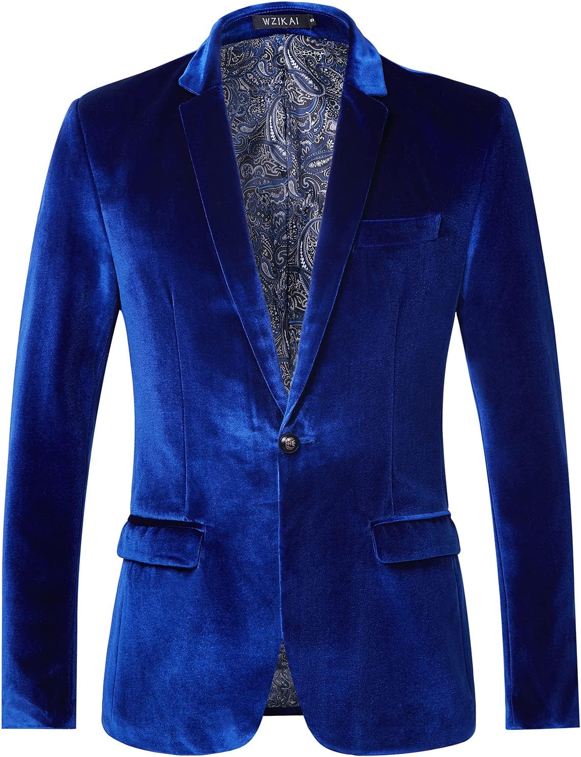 Stylish Velvet Blazer for Men - One Button Slim Fit Jacket