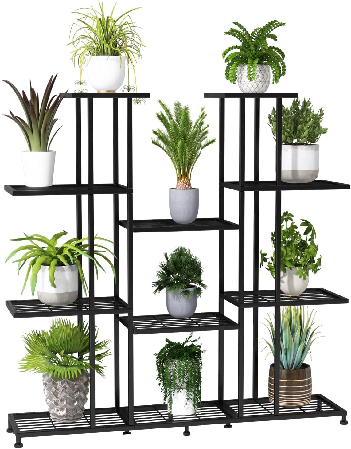 Heavy Duty Metal Plant Stand for Indoor Outdoor Use, 9 Tier