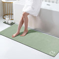 Diatomaceous Earth Bath Mat 17in x 59in Extra Long - Fast Dry Sage