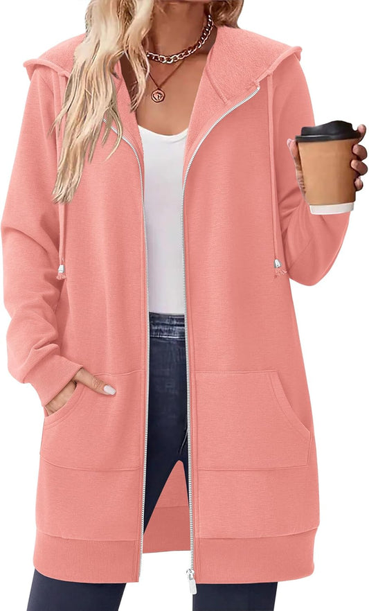 Zeagoo Women's Zip Up Hoodies for Fall and Winter Comfort