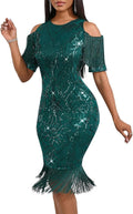 Cololura Women's Sequin Bodycon Midi Dress for Elegant Occasions