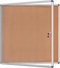38in x 38in Enclosed Bulletin Board - Lockable Cork Noticeboard