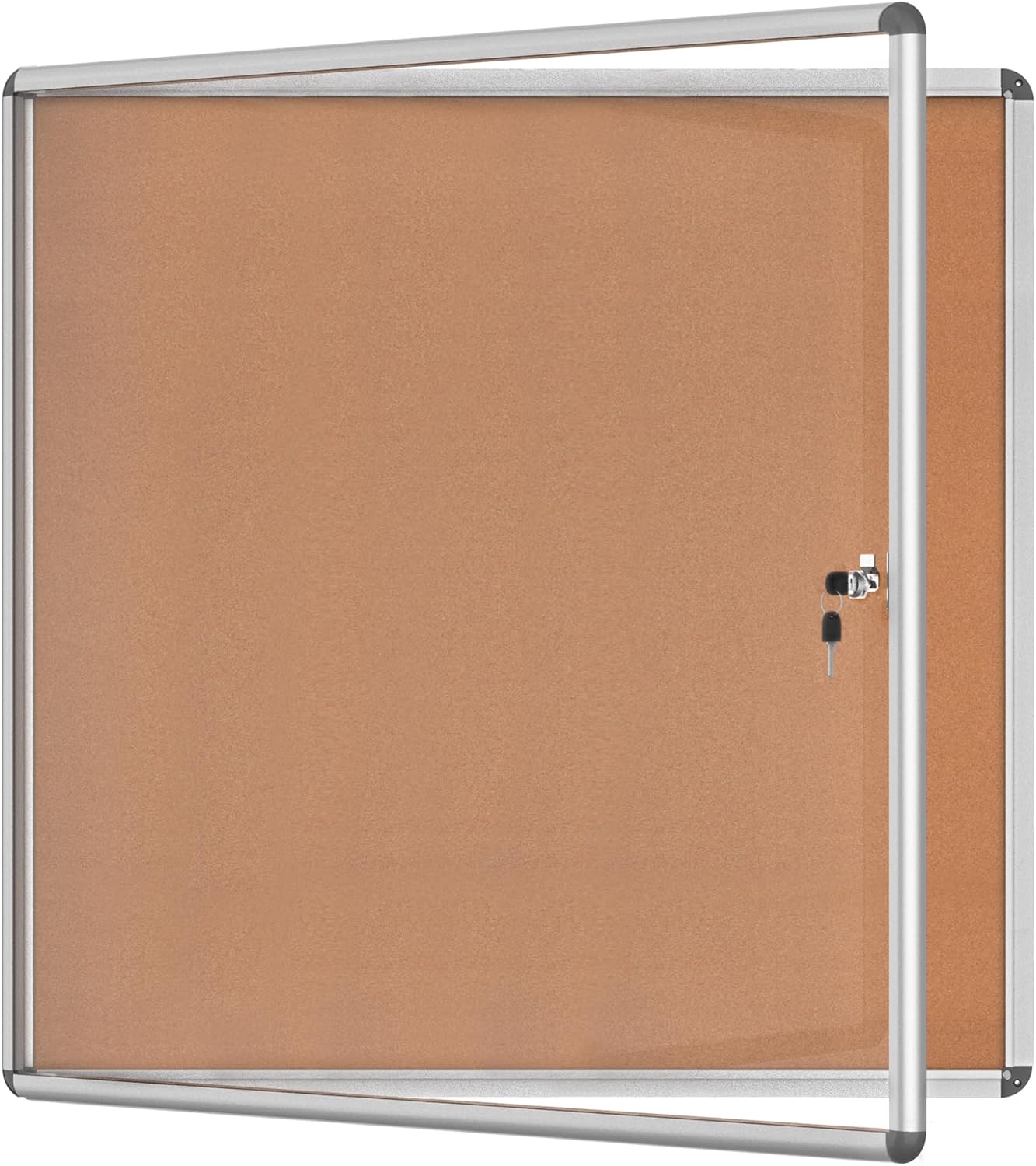 38x38 Enclosed Bulletin Board for School & Office Use