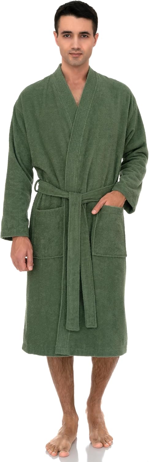 Comfortable Cotton Terry Cloth Bathrobe for Men - Soft Robe