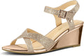PIZZ ANNU Women's Wendy Low Wedge Sandals - 2.5in Espadrille Comfort
