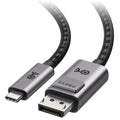 6ft Braided USB-C to DisplayPort 1.4 Cable - 8K@60Hz Thunderbolt 4 Compatible
