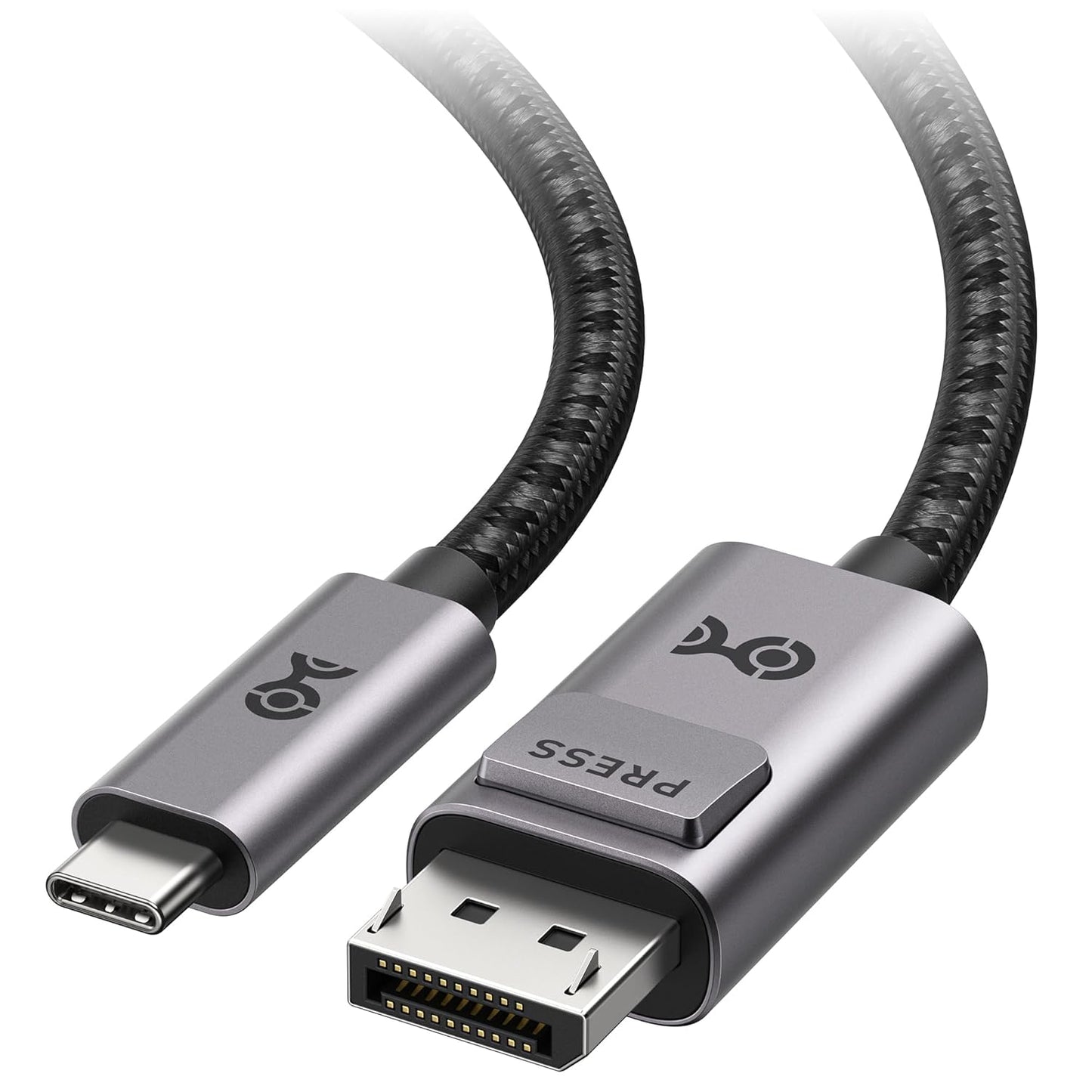 6ft Braided USB-C to DisplayPort 1.4 Cable - 8K@60Hz Thunderbolt 4 Compatible