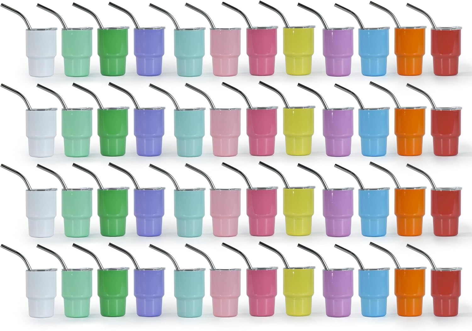 AGH Sublimation Shot Glasses Wine Tumbler Set - 48 Pcs
