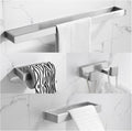 Brushed Nickel Bathroom Towel Bar Set 4-Piece - Sleek Wall Mounted