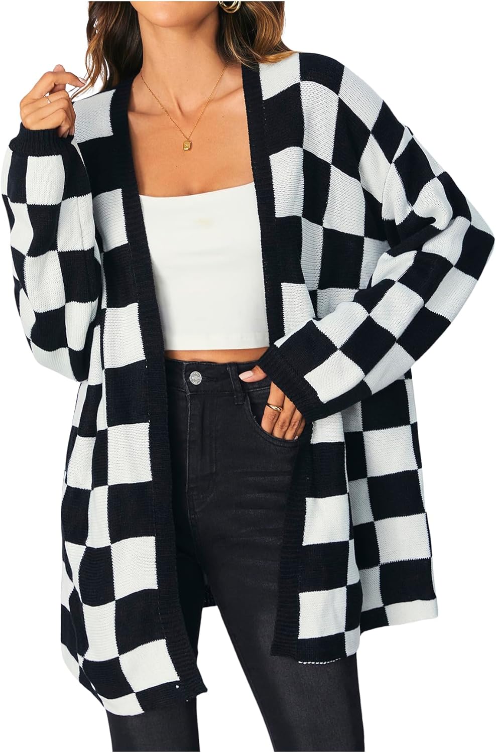 SOLY HUX Women's Oversized Cardigan for Fashionable Comfort