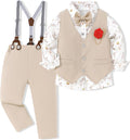 Toddler Boy Formal Suit Set - 6-Piece Dress Outfit