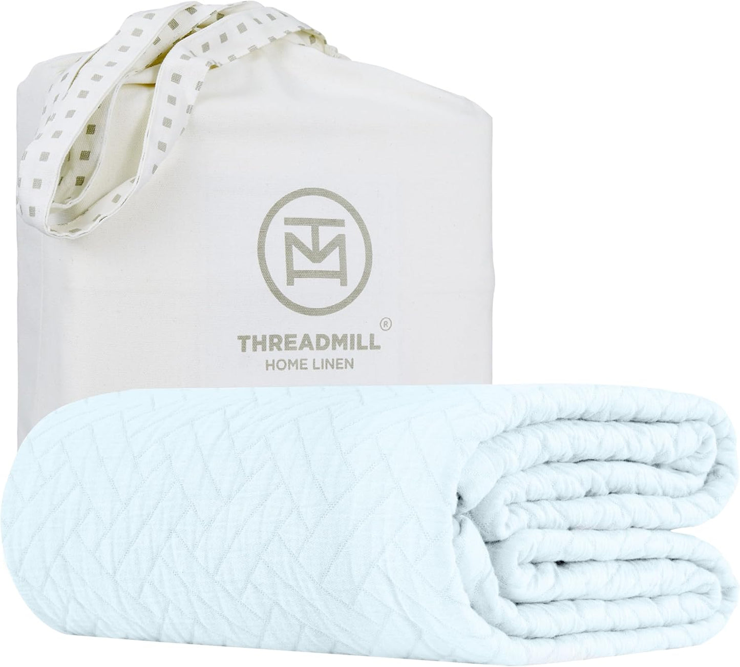 Threadmill Luxury Cotton Blanket for King Size Bed - Cozy Coverlet