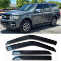 Tape on Car Side Window Visors Fit 97-17 Ford Expedition - 4 Piece Set