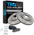 TRQ Front Brake Pad & Rotor Kit Compatible with 2003-2007 Accord