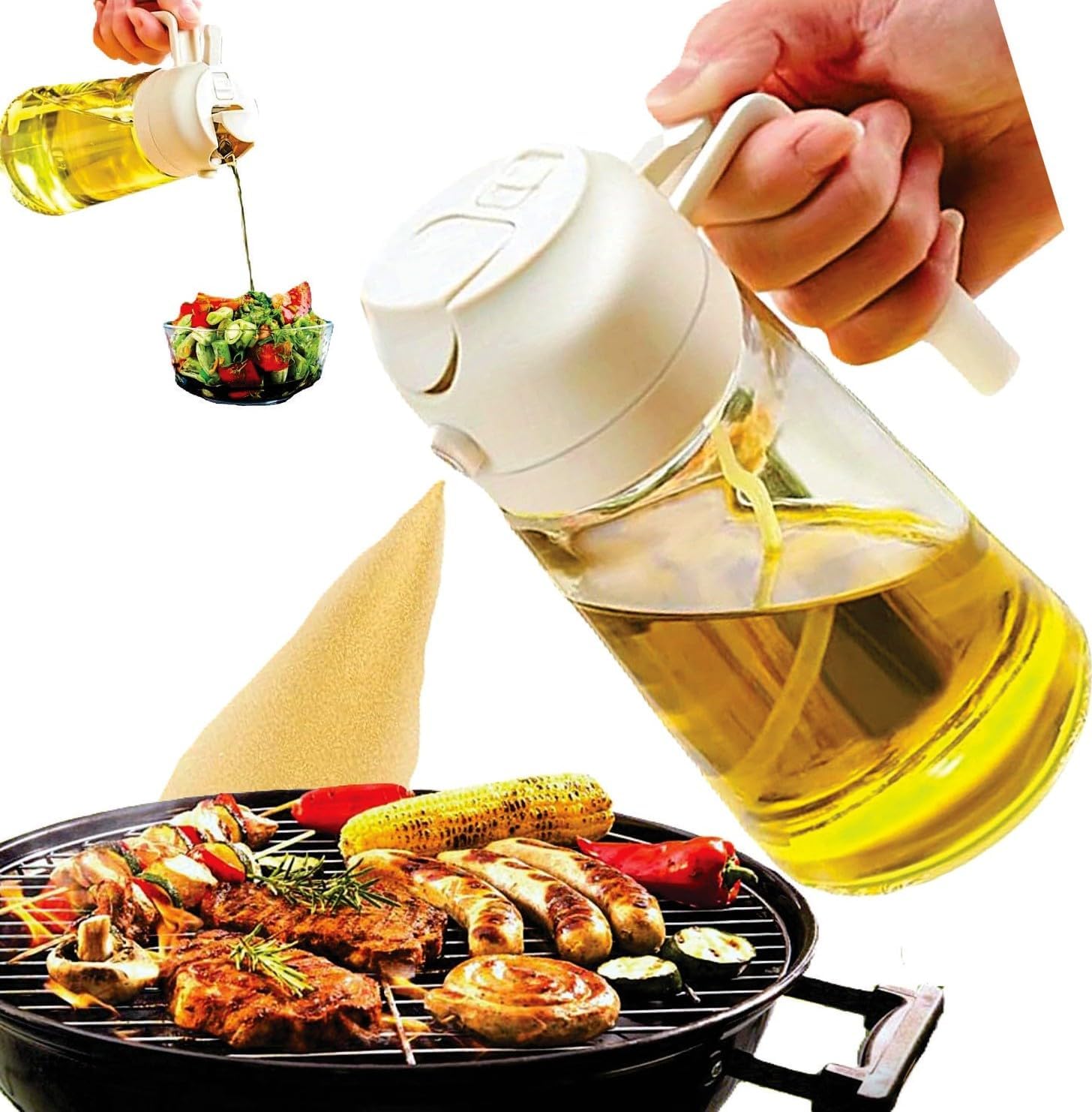 2-in-1 Olive Oil Sprayer for Healthy Cooking