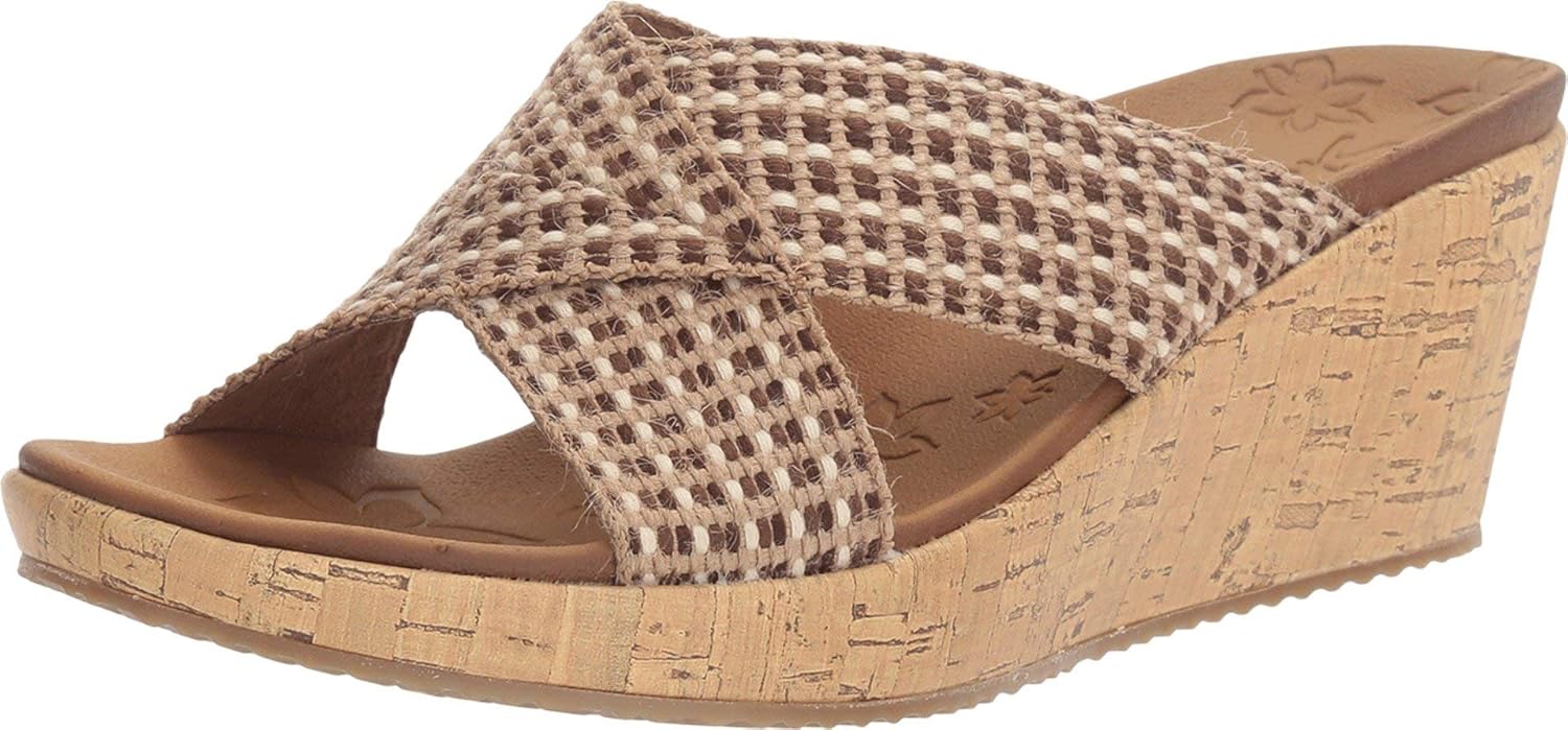 Skechers Women's Beverlee-Delighted Wedge Sandal for Comfort