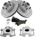 TRQ Front Ceramic Pads Performance Rotors & Caliper Kit for Buick