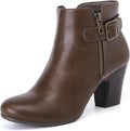 Women's Ankle Boots Casual Fashion Chunky Heeled Booties (Style G7RM)