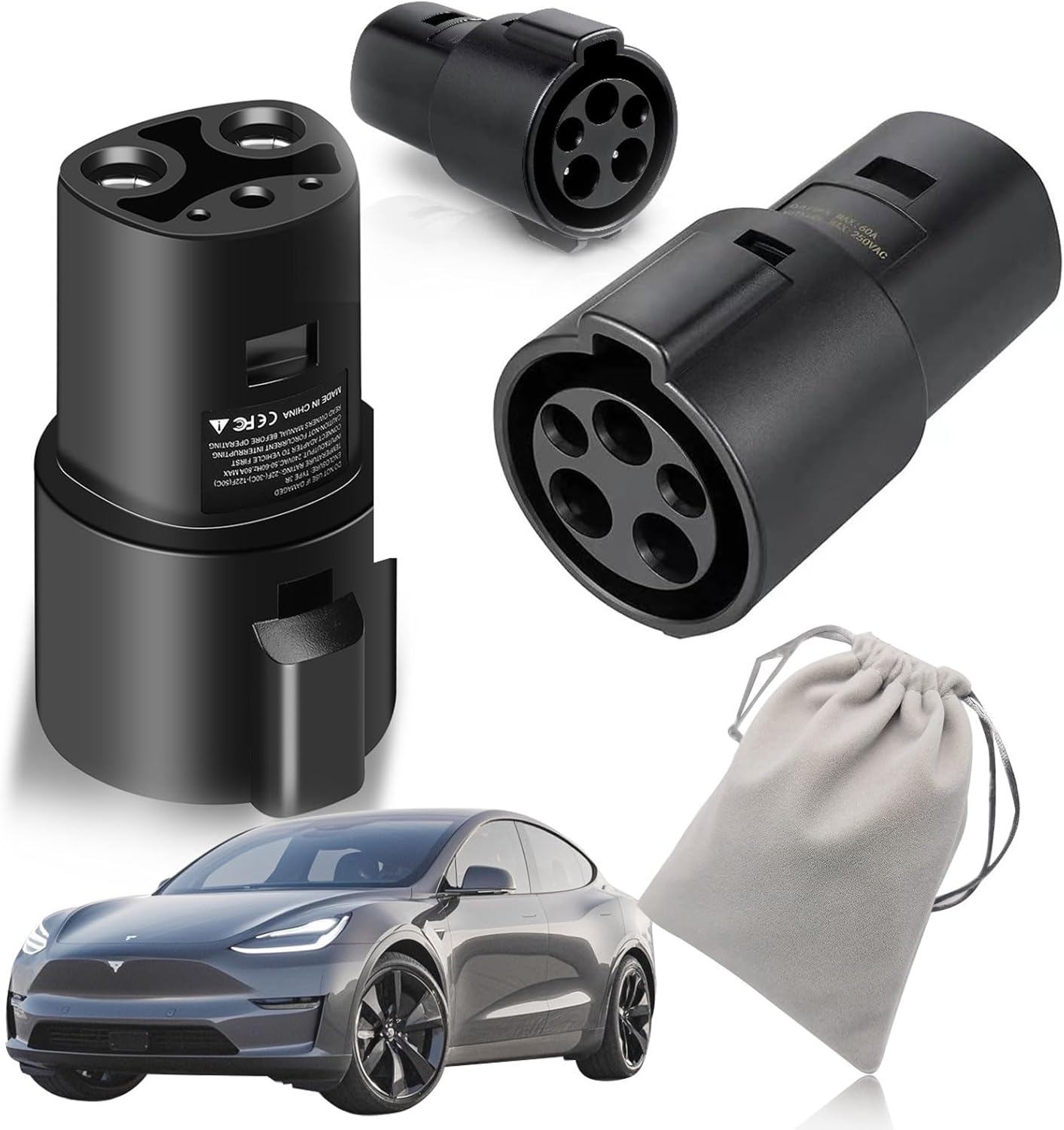 Tesla Certified 80A Charger Adapter: Easy Fit!
