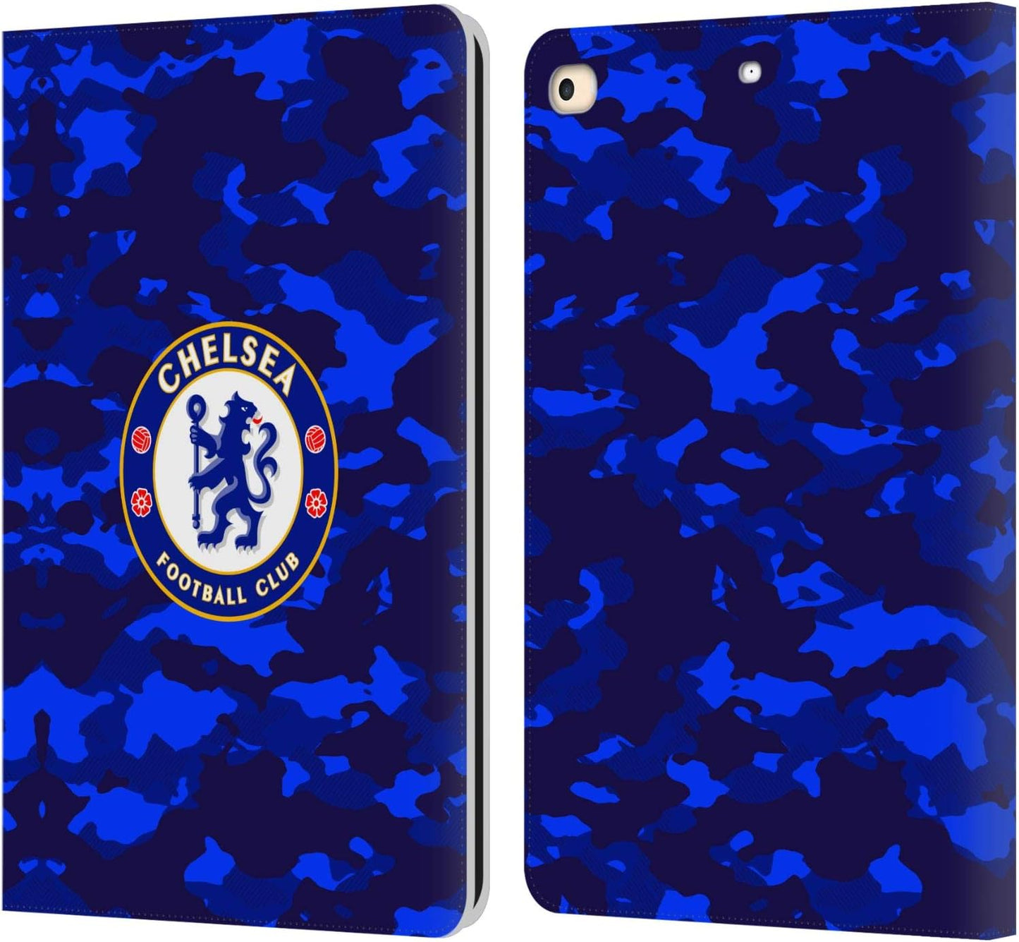 Chelsea Football Club Camouflage Crest Leather Flip Case for iPad