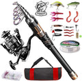 ShinePick Fishing Rod Kit Telescopic Rod and Reel Combo - Travel Ready