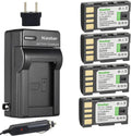 Kastar Battery (4-Pack) and Charger Kit for JVC Camcorders - Reliable