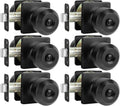 Matte Black Interior Door Knobs 6 Pack - Classic Round Privacy Set