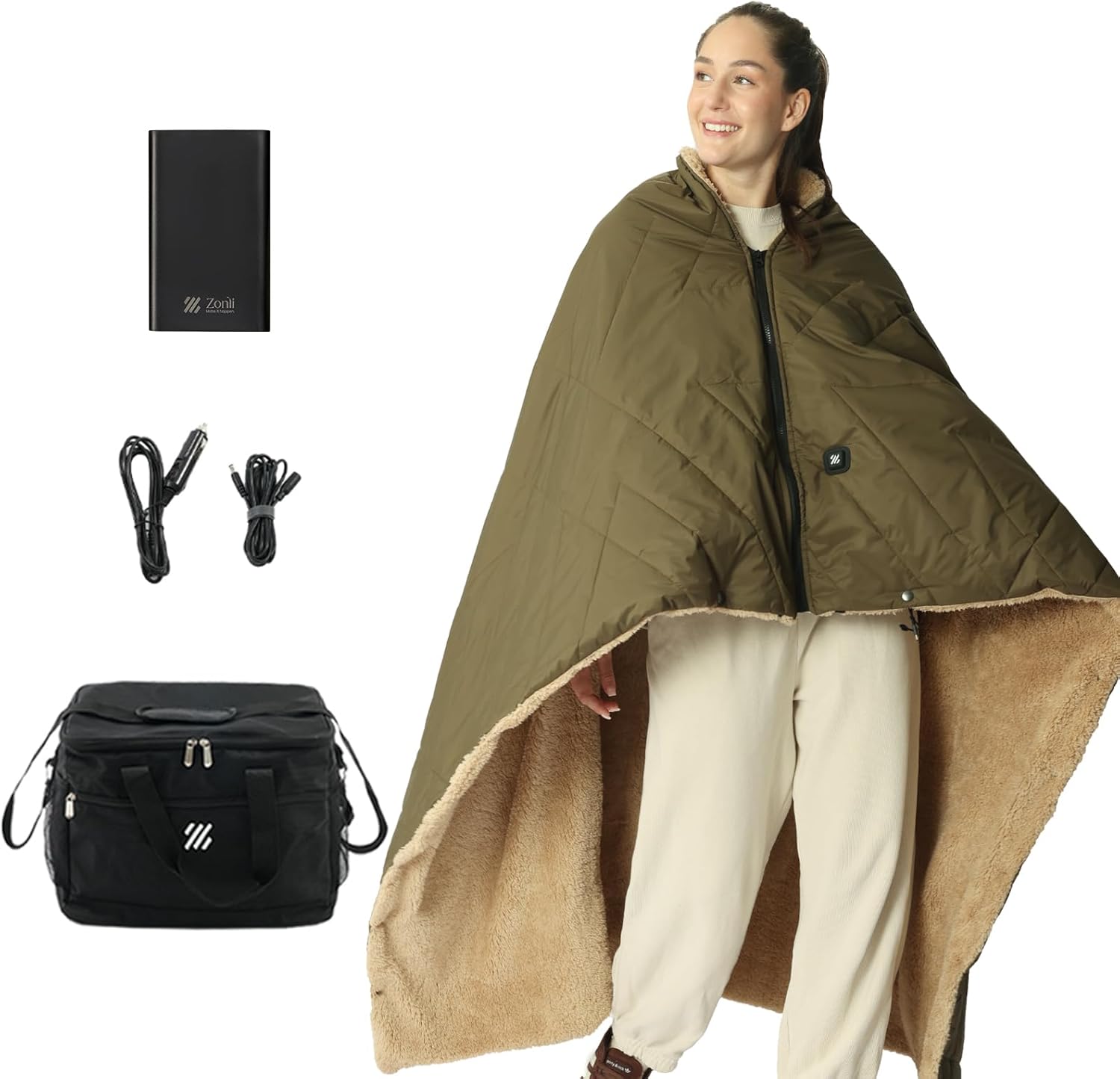 ZonLi Z-Walk Battery Operated Heated Blanket for Outdoor Comfort