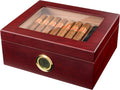 Premium Cigar Humidor for 25-50 Cigars - Cedar Lined Elegance